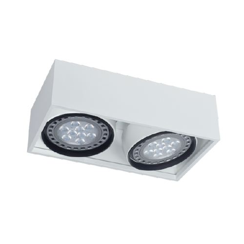 PLAFON 2 LUCES  MOVIL  AR 111 BLANCO